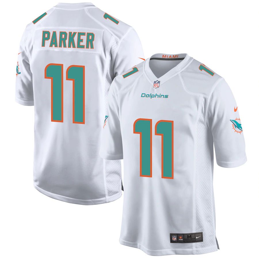 Men Miami Dolphins #11 DeVante Parker Nike White Game NFL Jersey